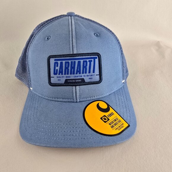 Carhartt Force Hat Mens Adjustable Snapback Mesh Back Cap Workwear Casual Patch - Picture 4 of 9